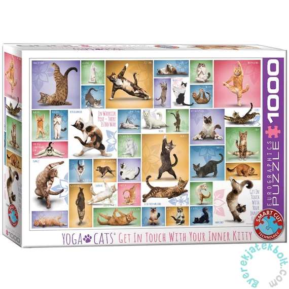 EuroGraphics 1000 db-os puzzle - Yoga Cats (6000-0953)