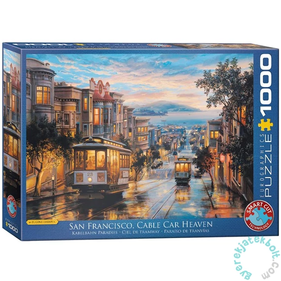 EuroGraphics 1000 db-os puzzle - Cable Car Heaven, San Francisco, Eugene Lushpin (6000-0957)