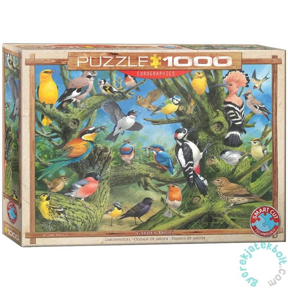 EuroGraphics 1000 db-os puzzle - Garden Birds, John Francis (6000-0967)