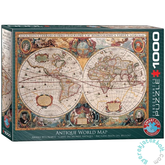 EuroGraphics 1000 db-os puzzle - Antique World Map (6000-1997)