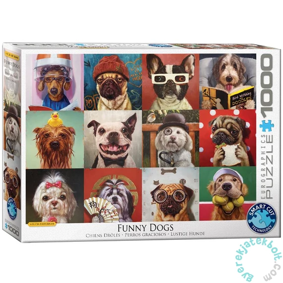 EuroGraphics 1000 db-os puzzle - Funny Dogs, Lucia Heffernan (6000-5523)
