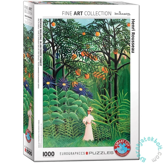 EuroGraphics 1000 db-os puzzle - Woman in an Exotic Forest by Henri Rousseau - Fine Art Collection (6000-5608)