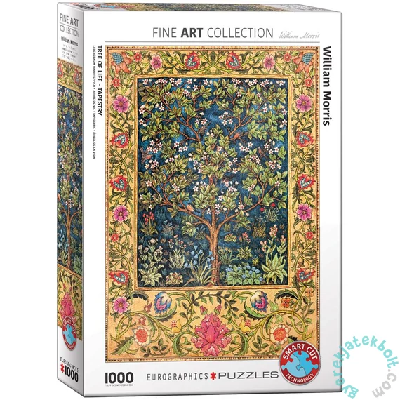 EuroGraphics 1000 db-os puzzle - Tree of Life Tapestry by William Morris - Fine Art Collection (6000-5609)