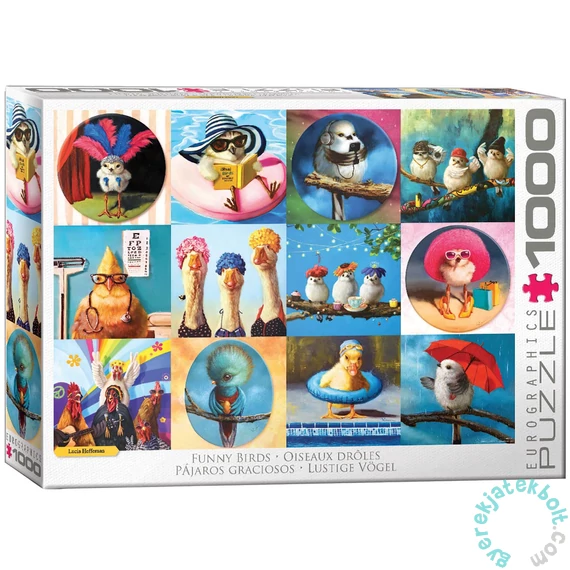 EuroGraphics 1000 db-os puzzle - Funny Birds, Lucia Heffernan (6000-5771)