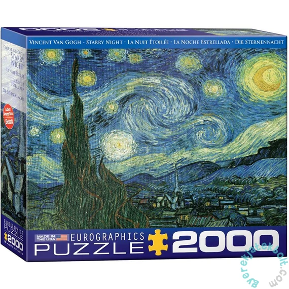 EuroGraphics 2000 db-os puzzle - Starry Night, Van Gogh (8220-1204)