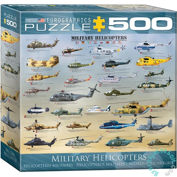 EuroGraphics 500 db-os puzzle - Military Helicopters (8500-0088)