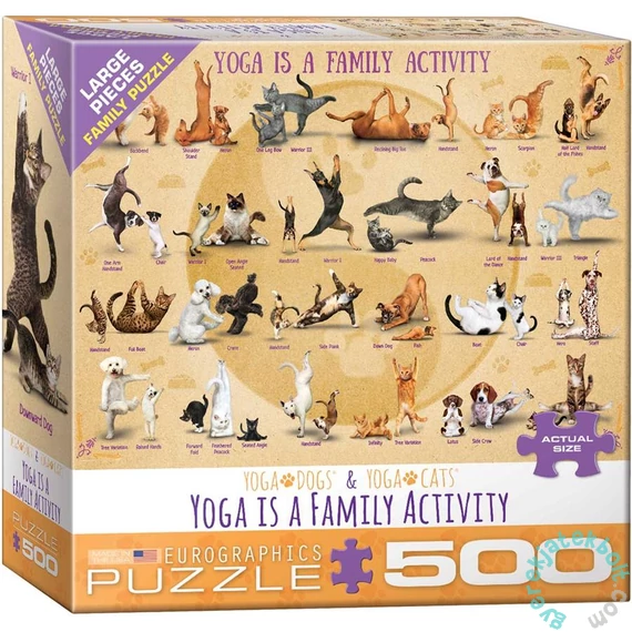 EuroGraphics 500 db-os puzzle - Yoga is a Family Activity (8500-5354)