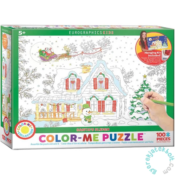EuroGraphics 100 db-os Color me puzzle - Santa's Sleigh (6111-0917)