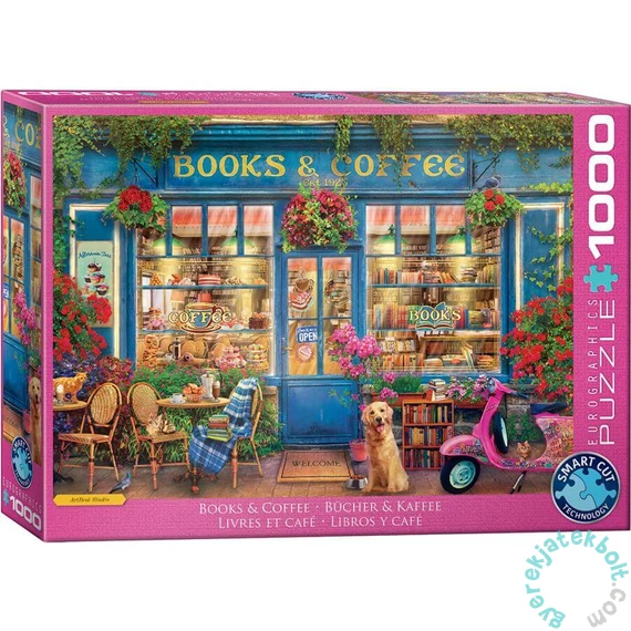 EuroGraphics 1000 db-os puzzle - Books and Coffee (6000-5869)