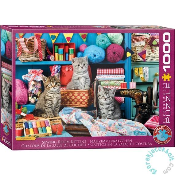 Eurographics 1000 db-os puzzle - Kittens in the Sewing Room (6000-6020)