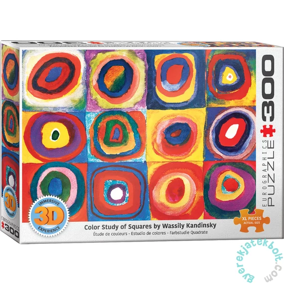 EuroGraphics 300 db-os 3D Lenticular puzzle - Farbstudie Quadrate von Wassily Kandinsky (6331-1323)