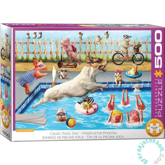 EuroGraphics 500 db-os puzzle - Crazy pool day by Lucia Heffer (6500-5878)