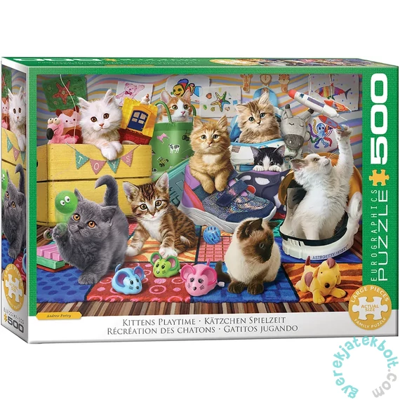 EuroGraphics 500 db-os puzzle - Kittens Playtime by Andrew Farley (6500-6143)