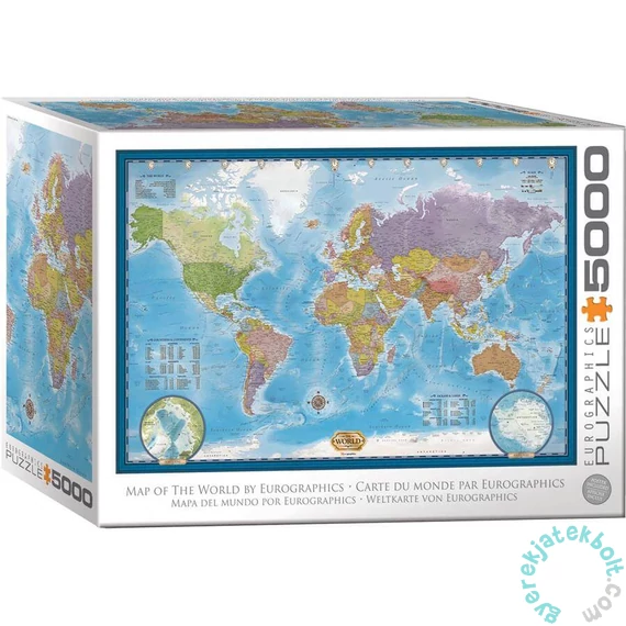 EuroGraphics 5000 db-os puzzle - Map of the World (8520-5890)