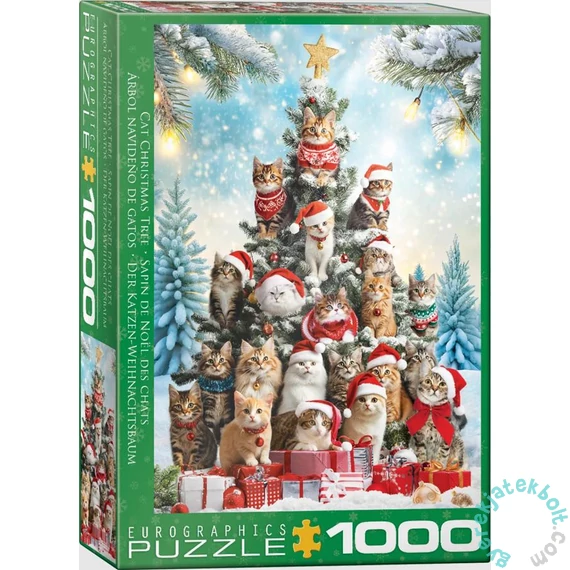 EuroGraphics 1000 db-os puzzle - Christmas Tree Cats (6000-6072)