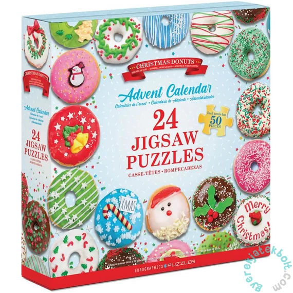 EuroGraphics Adventi kalendárium puzzle - Christmas Donuts - 24 x 50 db (9924-5806)