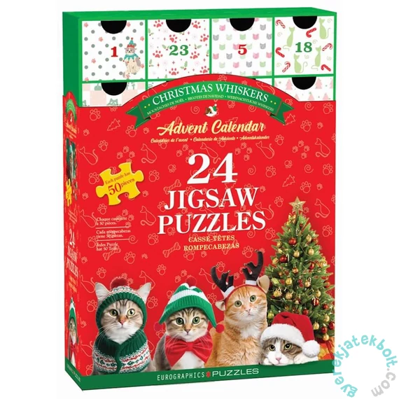 EuroGraphics Adventi kalendárium puzzle - Christmas Whiskers (8924-5922)