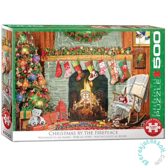 EuroGraphics 500 db-os puzzle - Christmas by the Fireplace (6500-5502)