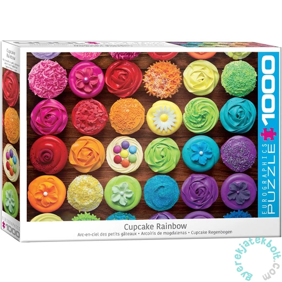 EuroGraphics 1000 db-os puzzle - Cupcake Rainbow (6000-5625)