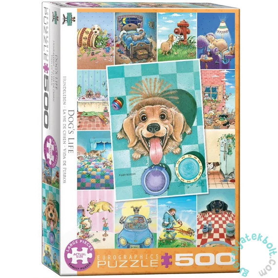 EuroGraphics 500 db-os puzzle - Dogs Life by Gary Patterson (6500-5365)