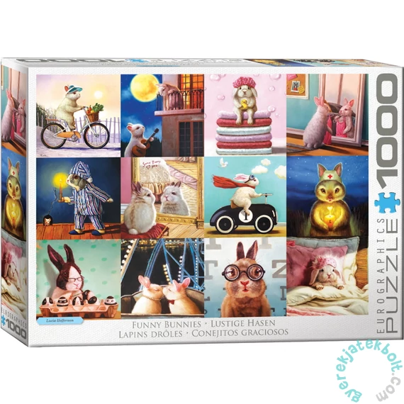 EuroGraphics 1000 db-os puzzle - Funny Bunnies, Lucia Heffernan (6000-5693)