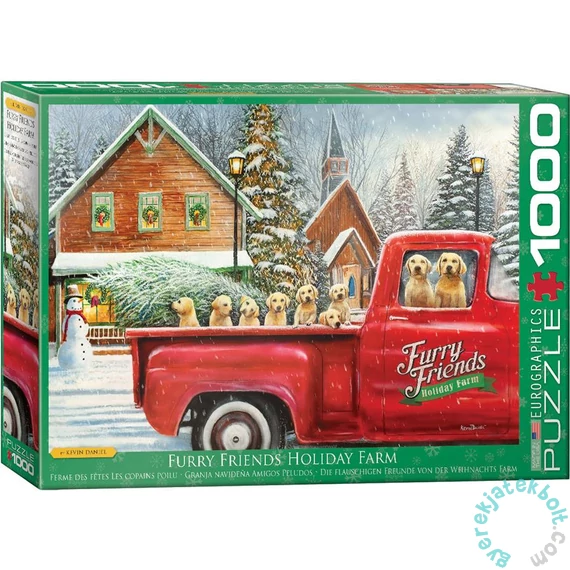 EuroGraphics 1000 db-os puzzle - Furry Friends Holiday Farm, Kevin Daniel (6000-5575)