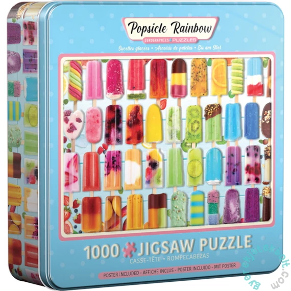 EuroGraphics 1000 db-os puzzle fém dobozban - Popsicle Rainbow (8051-5622)