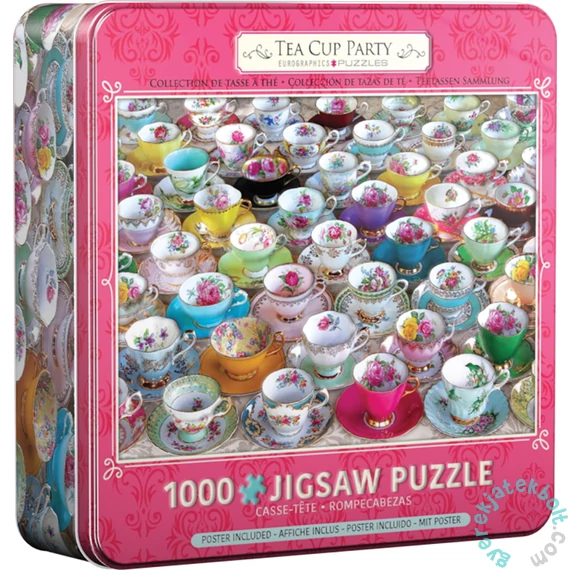 EuroGraphics 1000 db-os puzzle fém dobozban - Tea Cup Party (8051-5314)