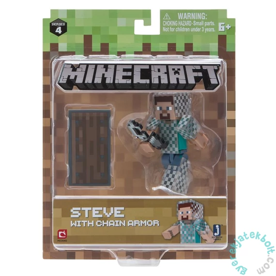 Minecraft gyűjthető figura - Steve lánc páncélban (min16493)