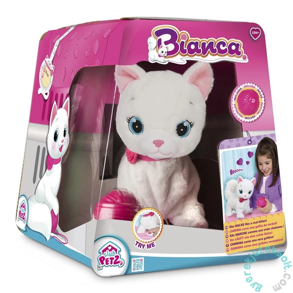 Bianca cica interaktív plüss figura (IMC095847)