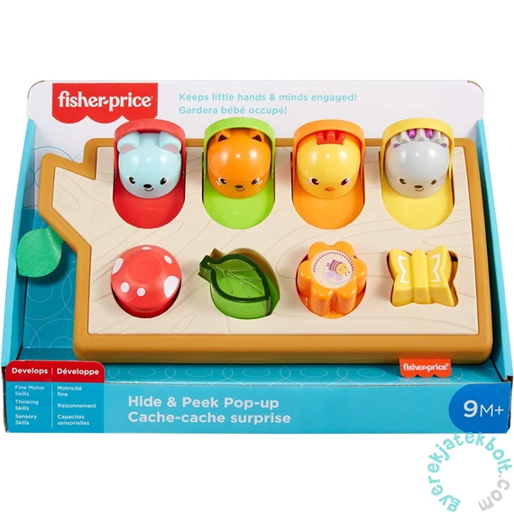 Fisher-Price Változatos anyagok állatbújócska játékszett (GJW24)