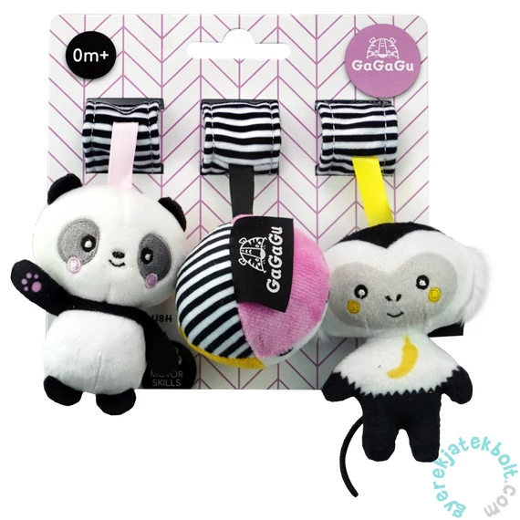 GaGaGu Felfüggeszthető plüssök - panda, labda, majom