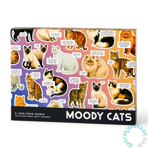 Galison 1000 db-os puzzle - Moody Cats (87010)