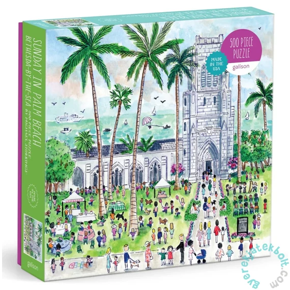 Galison 500 db-os puzzle - Michael Storrings - Sunday in Palm Beach Bethesda by the Sea (87942)