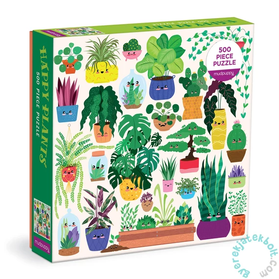 Galison 500 db-os puzzle - Mudpuppy - Happy Plants (76762)