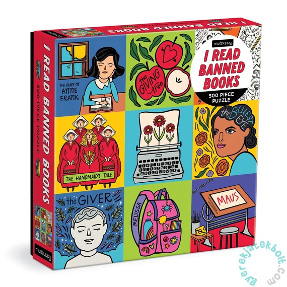 Galison 500 db-os puzzle - Mudpuppy - I Read Banned Books (80288)