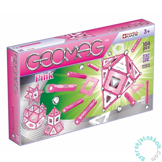 Geomag Pink 104 db-os mágneses építőjáték készlet (GMG00344)