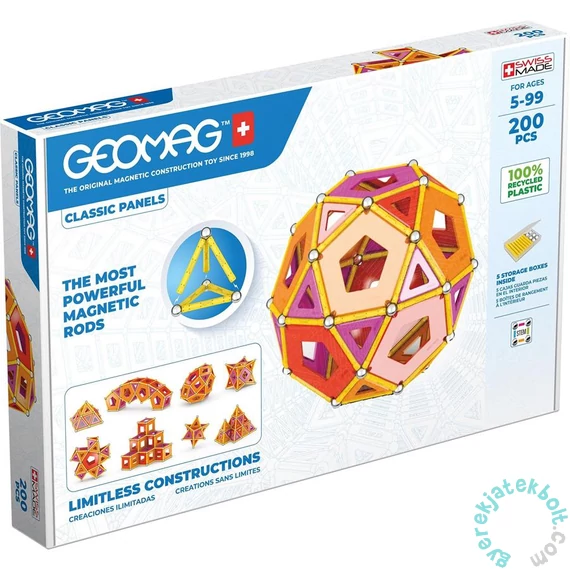 Geomag Classic Panel 200 db mágneses építőjáték