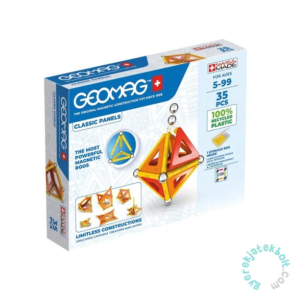 Geomag Classic Panels Recycled 35 db-os mágneses építőjáték készlet (GMG00470)