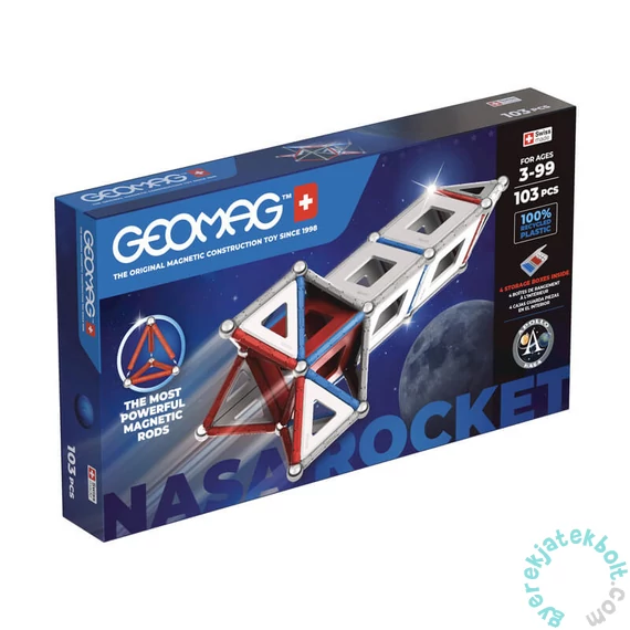 Geomag Classic Panels Recycled Nasa Rocket 103 db-os mágneses építőjáték készlet (GMG00808)