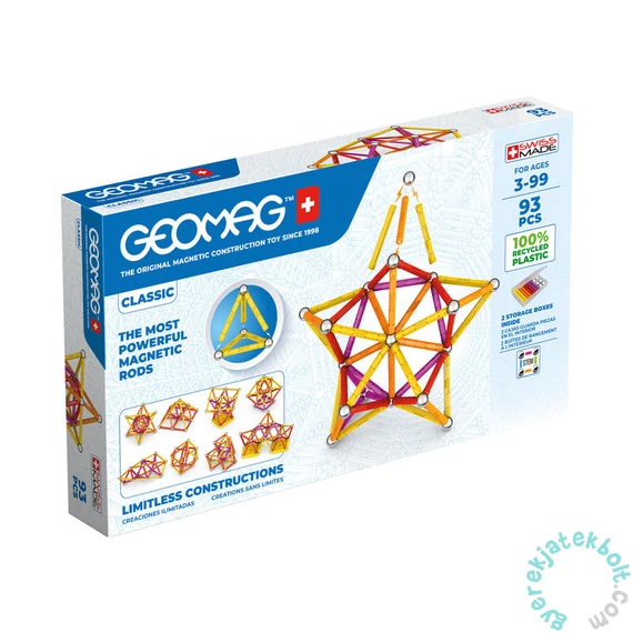 Geomag Classic Recycled 93 db-os mágneses építőjáték készlet (GMG00273)