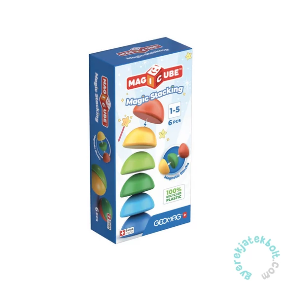Geomag Magicube Blocks Recycled 6 db-os mágneses építőjáték készlet (GMG00060)