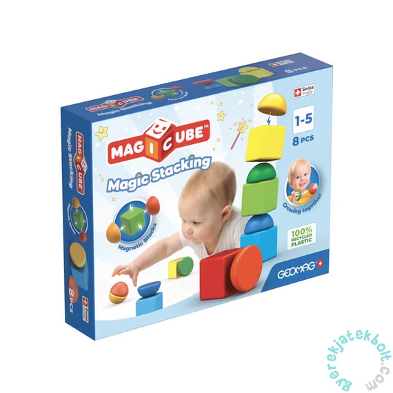 Geomag Magicube Blocks Recycled 8 db-os mágneses építőjáték készlet (GMG00061)