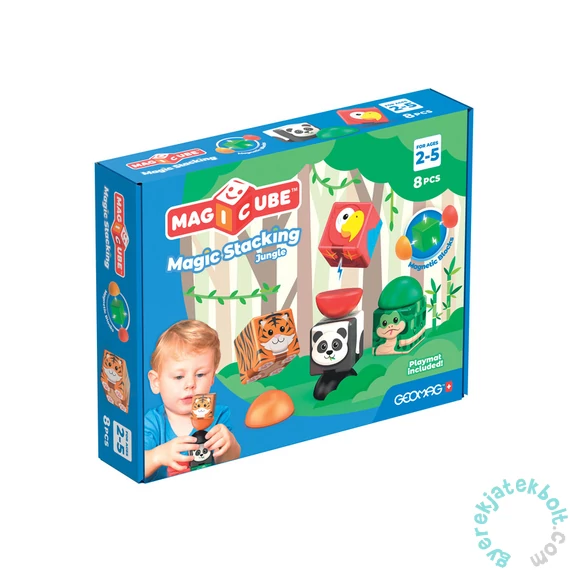 Geomag Magicube Blocks Stacking Jungle 8 db-os mágneses építőjáték készlet (GMG00311)