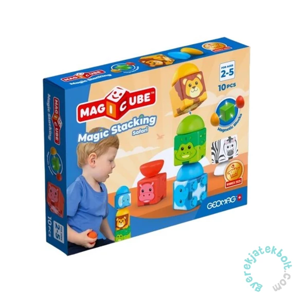 Geomag Magicube Blocks Stacking Szafari 10 db-os mágneses építőjáték készlet (GMG00305)