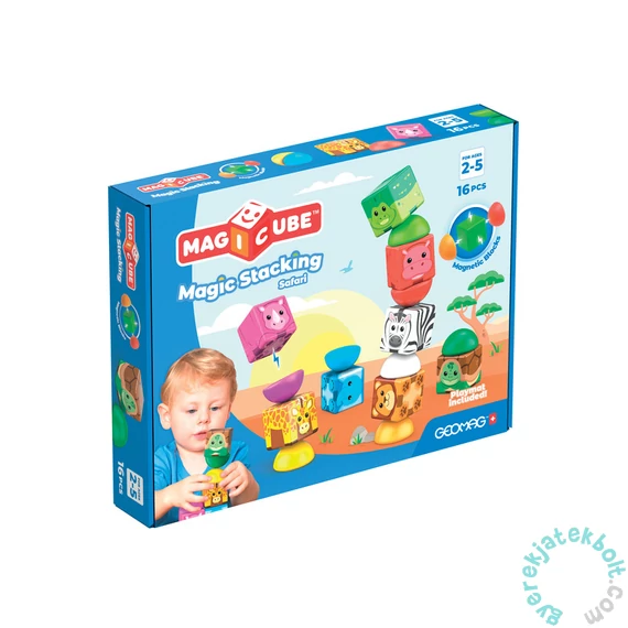 Geomag Magicube Blocks Stacking Szafari 16 db-os mágneses építőjáték készlet (GMG00310)