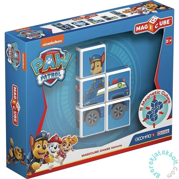 Geomag MagiCube Mancs őrjárat - Chase és rendőrautója 5 db-os mágneses építőjáték készlet