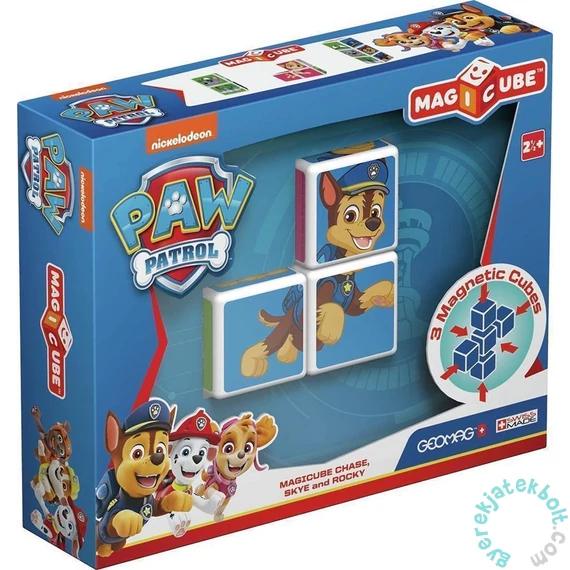 Geomag MagiCube Mancs őrjárat - Chase, Skye, Rocky 3 db-os mágneses építőjáték készlet 