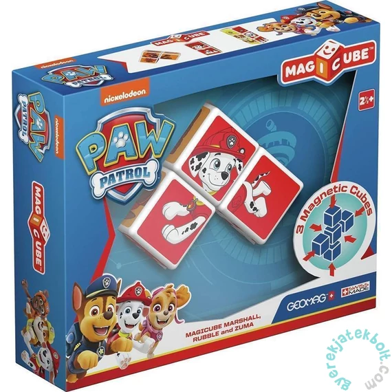 Geomag MagiCube Mancs őrjárat - Marshall, Rubble, Zuma 3 db-os mágneses építőjáték készlet