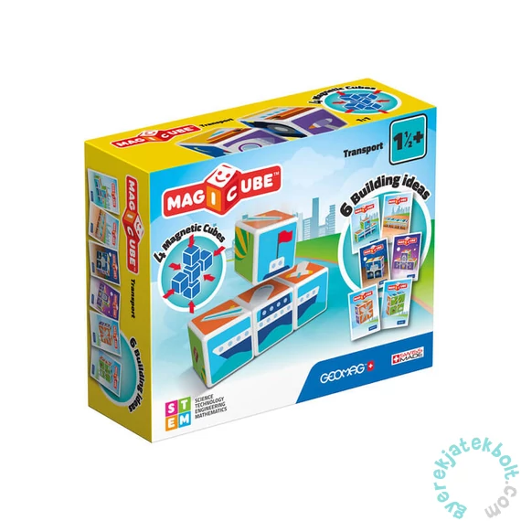 Geomag Magicube Printed Közlekedés 7 db-os mágneses építőjáték készlet (GMG00122)